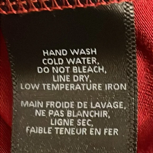 Fraiche by J Red V-Neck Long Sleeve Faux Wrap Stretch Knit Dress - Picture 9 of 11